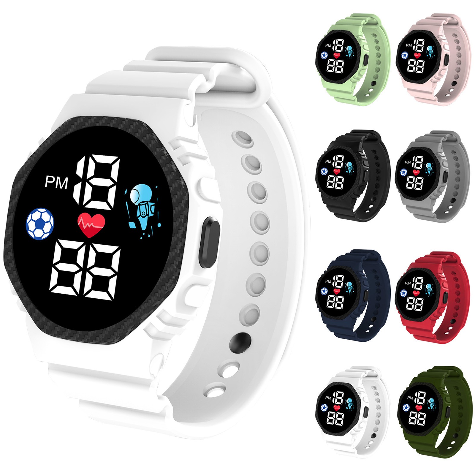 Smartwatch Digital Watches For Kid Girl - 어린이용 멀티 컬러 스마트 워치 방수