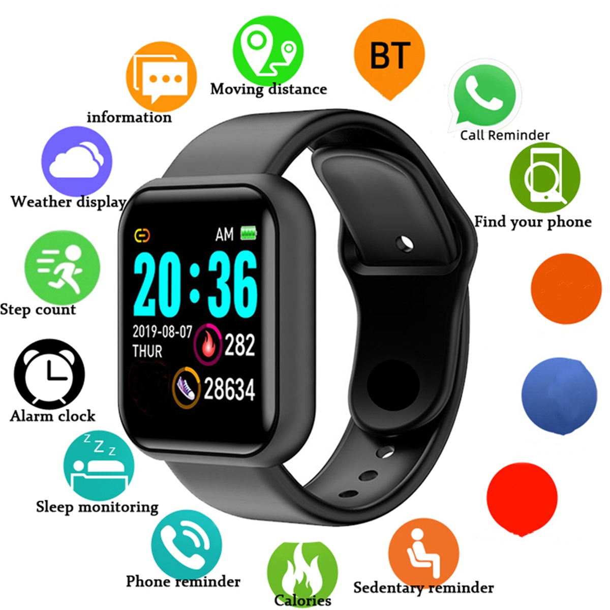 Smartwatch Watches For Girls - 남성 스마트 시계 컬러 스크린 블루투스