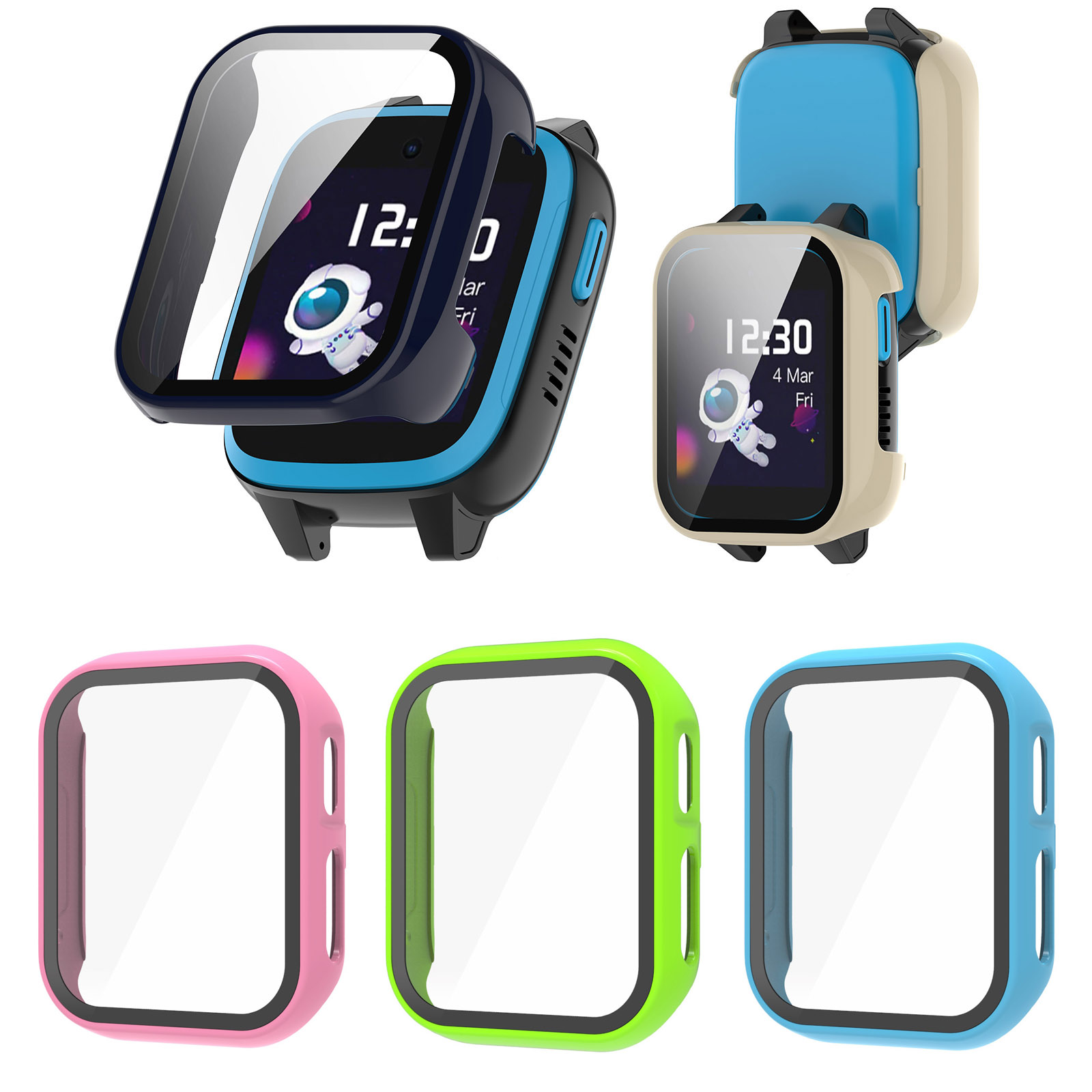 Smartwatch Watches For Kids - 하드 엣지 쉘 유리 스크린 보호대