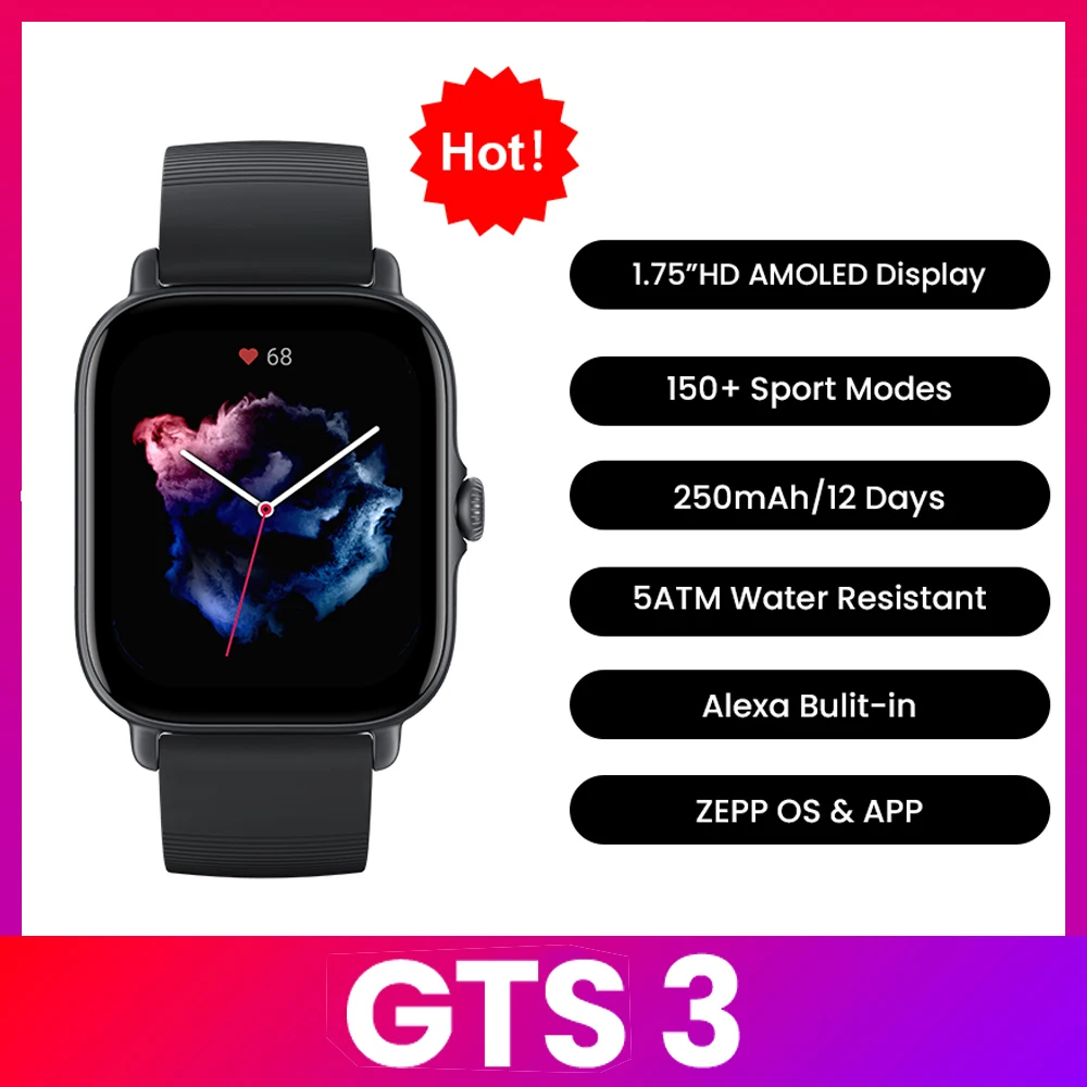 Timex Watches Smartwatch - 아마즈핏 GTS 3 스마트워치 5ATM 방수