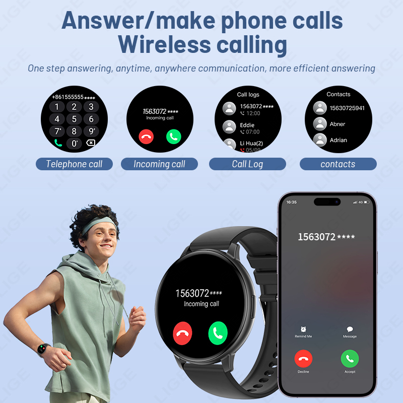 LIGE 신제품 1.43인치 블루투스 통화 기능 패션  - Watches Ladies Smartwatch 리뷰 및 가격