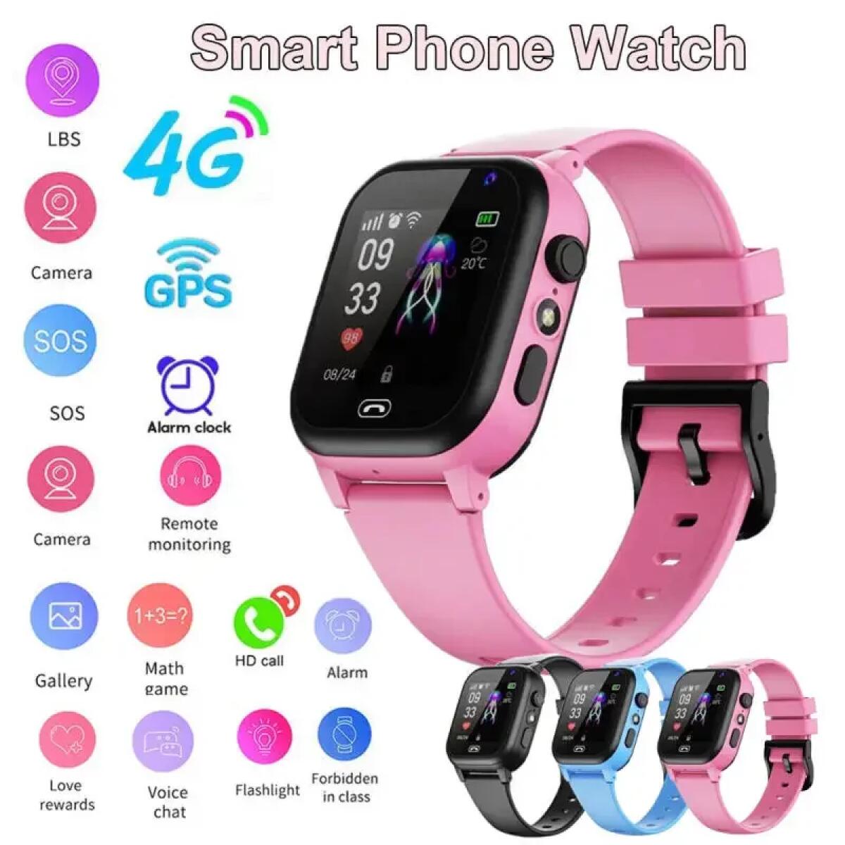 어린이 스마트 시계 4G 다기능 방수 SOS GPS 위 - Smartwatch Watches For Kids With Gps 리뷰 및 가격