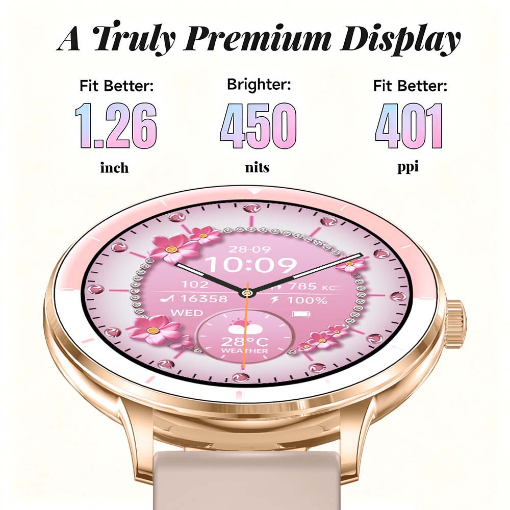 여성용 스마트워치 1.26인치 HD 화면 통화 가능 피 - Watches Ladies Smartwatch 리뷰 및 가격