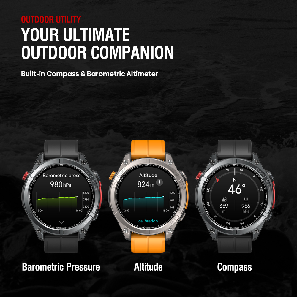 새로운 Zeblaze Stratos 4 GPS 스마트  - Altimeter Compass Watch 리뷰 및 가격