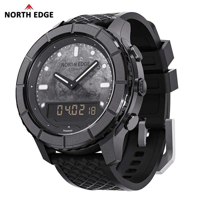 노스 엣지 타르시스 남성용 탄소 섬유 디지털 시계, 5 - Altimeter Compass Watch 리뷰 및 가격