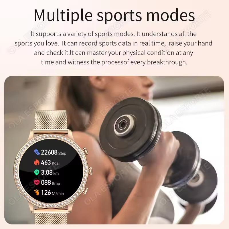 세련된 여성용 스마트워치, 블루투스 통화 기능, 알림, - Smartwatch Watches For Girls 리뷰 및 가격